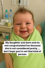 Defending a baby's cuteness from negative comments