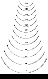 suture needle taper 3 8 circle 10