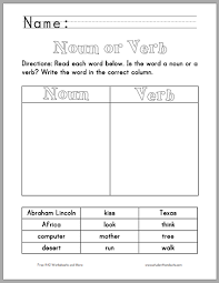 The present participle of the verb, used as a noun. Verb Or Noun Chart Worksheet Student Handouts