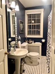 Redecorating A Guest Bathroom Blue Bathroom Guest Bathroom Silver Bathroom