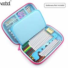 Vodool Eva Cute Pencil Case For School Office Cartoon Fox Large Capacity Stationery Pen Holder Organizer Box Es Cute Pencil Case School Pencil Case Kawaii Pens