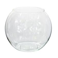 Home Decoration Large Glass Bowl 3 Ltr Fish Bowl Style Vase Decorative Display Large Glass Bowl Glass Bowl Recycled Glass