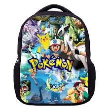 Cute Printing Cartoon Pokemon Backpack Animation Children Student School Bags For Boys Girls Bagpack Book School Bags For Boys School Bags Kids Bags