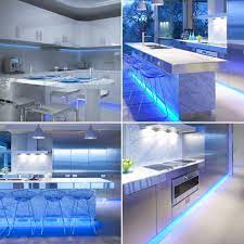 Blue Under Cabinet Kitchen Lighting Plasma Tv Led Strip Sets House Design Kitchen Design Home