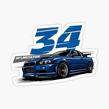 Local to us, this female owned. Nissan Skyline R34 Stickers Redbubble