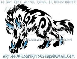Maybe you would like to learn more about one of these? Blue Flame Prowling Tribal Wolf Design By Wildspiritwolf Tribal Wolf Tattoo Tribal Animal Tattoos Spirit Animal Art