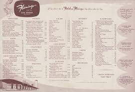 Flamingo Hotel Menu Las Vegas Late 1960 S Las Vegas Restaurants Hotel Menu Flamingo Hotel
