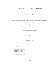 UNIVERSITY OF CALIFORNIA, SAN DIEGO Misalignment corrections in optical  interconnects