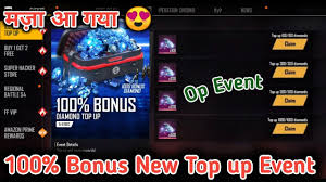 Once payment made, the free fire diamond you purchased will be credited to your free fire account shortly. 100 Bonus Top Up Event Free Fire Free Fire New Top Up Event Today New Event In Free Fire Youtube