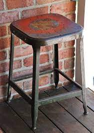 Vintage authentic factory shop steel and maple stool. Free Shipping Urban Industrial Machine Shop Stool Vintage Lyon Factory Work Stool Shabby Metal Stool With Original Chip Board Seat Metal Stool Shop Stool Stool