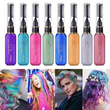 Oil coats the hair follicle, making it difficult for the tint to adhere. Generic Ms Dear Temporary Hair Color Chalk 8 Colors Easy Wash Out Hair Color Instantly Hair Chalks Hair Dye Mascara For Girls Kids Wome