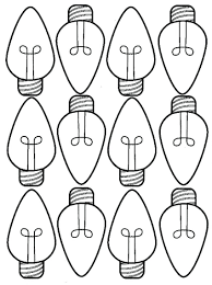 Holiday Lights Coloring Page Template Christmas Tree Light Bulbs Printable Christmas Coloring Pages Christmas Colors