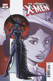 Henrietta Benjamin makes her 1st appearance this week in Uncanny #13 in a  story set in the past. She makes an official + cover appearance with issue  #14.
