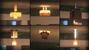Minecraft Tutorial 20 Ceiling Light Build Hacks Ideas Youtube
