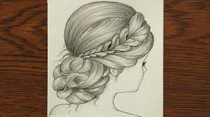 How To Draw A Girl With Beautiful Hairstyle Easy | Hair Drawing | Girl  Drawing - Youtube