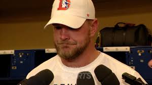 Our Scotty Gange with Broncos offensive linemen Mike McGlinchey in the  locker room following the loss. 👀👀, #9Sports