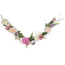 For floral home decor, i think hobby lobby is a good choice. Pink Hydrangea Dahlia Mixed Garland Hobby Lobby 299735