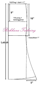 Cara membuat pola kain duyung / mermaid skirt (mudah). Pola Kain Duyung Skirt Pattern Sewing Patterns Pencil Skirt Tutorial