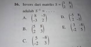 Merubah matriks menjadi matriks segitiga bawah, kemudian determinan diperoleh dari perkalian elemen diagonal utama. Tolong Dijawab Ya Soal Tentang Invers Matriks Brainly Co Id