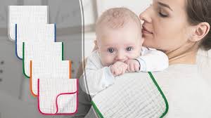 Amazon.com: MUKIN Baby Muslin Burp Cloths Pack of 6, Ultra Soft Cotton  Burping Cloths for Unisex Newborn Babies, 20'' by 10'' Neutral Milk Spit Up  Rags Boys Girls