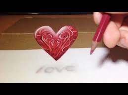 Comment Dessiner Un Cœur 3d Tutoriel Youtube 3d Drawings Drawings 3d Art Drawing