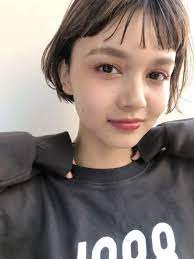 短めショートボブ ショートバング drive for garden 國武 さゆりのヘアスタイル ヘアアレンジ 髪型 ヘアカタログlala ララ ボブ オン眉 ボブ 髪型
