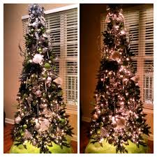 Black christmas tree with silver and white decorations. Black Christmas Tree With Yellow Decorations Novocom Top