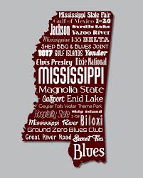 Original Artwork Using Words To Describe State Of Mississippi Show Off Your Passion For Your Home State With This Print That State Outline Biloxi Gulfport