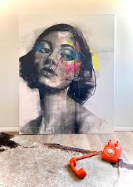 What are the materials and inspiration behind your experimental drawing and  painting project?