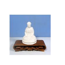 Great savings & free delivery / collection on many items White Ceramic Statue Buddha On Exotic Display Wood Stand Hobbies Toys Memorabilia Collectibles Religious Items On Carousell