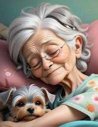 In old age, naps become romantic dates with the pillow."