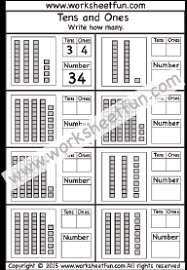 Place value and other 1st grade math worksheets, organized by topic. Numbers Tens And Ones Free Printable Worksheets Worksheetfun