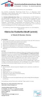 Rheinische friedrich wilhelms universität bonn. Klinische Kodierfachkraft W M D Gemeinschaftskrankenhaus Bonn Mydrg De
