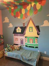 Ellie S Pixar Up Themed Nursery Turned Big Girl Room Repainted At Our New House Disney Themed Rooms Kid Room Decor Girl Room