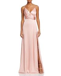 Jill Jill Stuart Crossover Satin Gown Women Dresses Bloomingdale S Satin Evening Dresses Women S Evening Dresses Pink Evening Dress