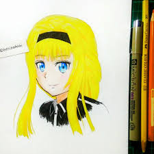 Alice Zuberg Drawing Pencil Di 2020 Menggambar Dengan Pensil Menggambar Wajah Cara Menggambar