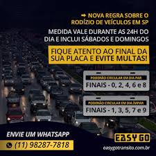 Como funcionará a restrição de veículos no fim de ano. Nova Regra Sobre O Rodizio De Veiculos Em Sp Easy Go Solucoes Para