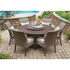 Sunjoy Fairbanks 8 Piece Dining Set With Lp Fire Table Sam S Club Fire Pit Dining Set Outdoor Patio Furniture Sets Patio Furniture Sets