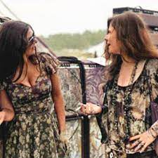 janis joplin and her girlfriend peggy caserta at woodstock, 1969
