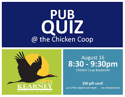 Pub Quiz Tuesday August 16 From 8 30 9 30pm The Chicken Coop 30 Trivia Questions In 1 Hour Form Teams Of Up To Pub Quiz 50th Gifts This Or That Questions