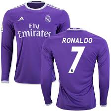 Your online store to shop for soccer cleats, jerseys and more! 16 17 Real Madrid Cf 7 Cristiano Ronaldo Dark Purple Away Replica Long Sleeve Soccer Jersey