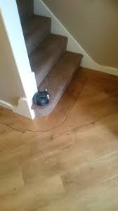 Combined Carpet Stairs With Lvt Flooring In A Hall With A Decorative Boarder In A Natural Wood Effect Stairs Lvt Porch Design