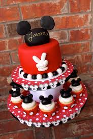 What's a birthday without a birthday cake (or cupcakes). Mickey Mouse Cake Decoration Ideas Little Birthday Cakes