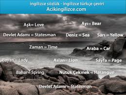 Ingilizce Turkce Ceviri Http Acikingilizce Com Turkish Language Learn Turkish Turkish Lessons
