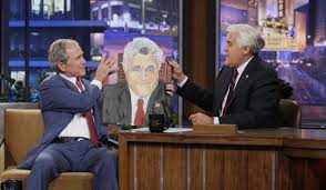 Leno featured a painting of one of bush's dogs that he had recently composed. George W Bush Now Paints World Leaders In Addition To Cats And Dogs