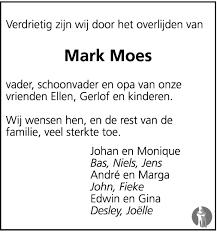 Markus (Mark) Moes ✝ 14 augustus 2010 • overlijdensbericht en condoleances 