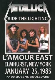Metallica L Amour East Elmhurst New York Jan 25th 1985 Concert Poster Concert Posters Metallica Concert Concert Poster Art