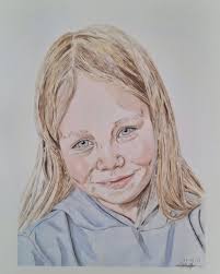 Colored Pencil Artwork of a Young Artist