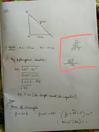 You can't use the pythagorean theorem because that requires two side lengths. Find The Area Of A Right Triangle Having Base 24 Cm And Hypotenuse 25 Cm Brainly In
