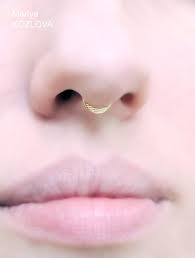 14k Gold Fill Tiny Fake Septum Ring 6mm Faux Septum Hoop Snug Nose Ring No Piercing Triangle Septum Cuff Fake Piercing Asian Tribal Pointer In 2021 Fake Piercing Faux Septum Nose Ring